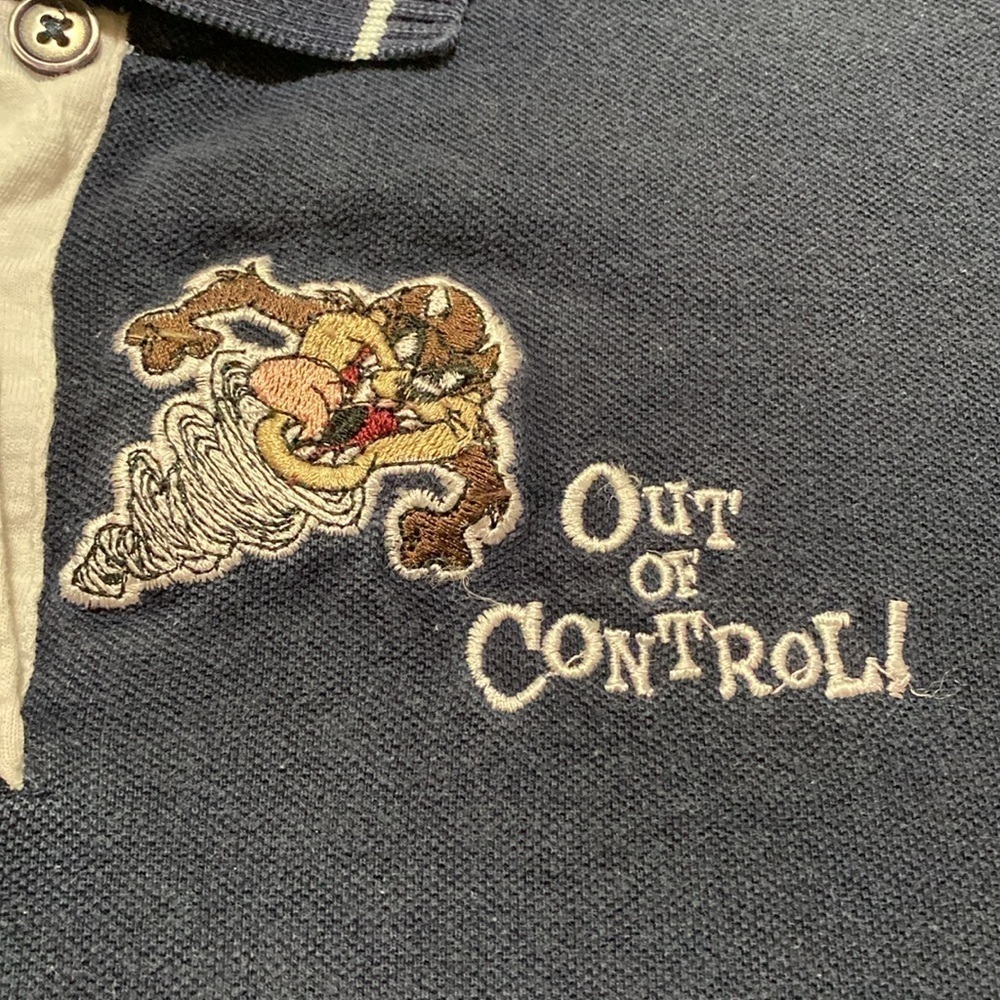 Looney Tunes Taz women’s collared shirt size 26/28 - Picture 4 of 8